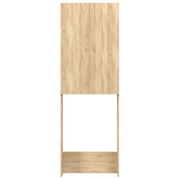 vidaXL Skříňka nad pračku dub sonoma 64 x 25,5 x 190 cm