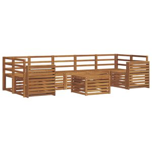 vidaXL Sedac&iacute; soupravy 8 pcs Př&iacute;rodn&iacute; Masivn&iacute; ak&aacute;tov&eacute; dřevo