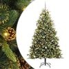 vidaXL Uměl&yacute; sklopn&yacute; v&aacute;nočn&iacute; stromeček s kužely 300 LED Tepl&aacute; b&iacute;l&aacute;