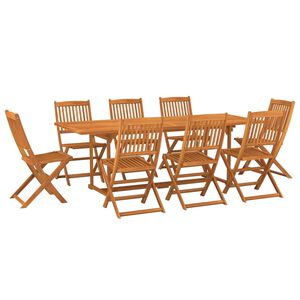 vidaXL 9d&iacute;ln&yacute; zahradn&iacute; j&iacute;deln&iacute; set 220x90x75 cm masivn&iacute; ak&aacute;ciov&eacute; dřevo
