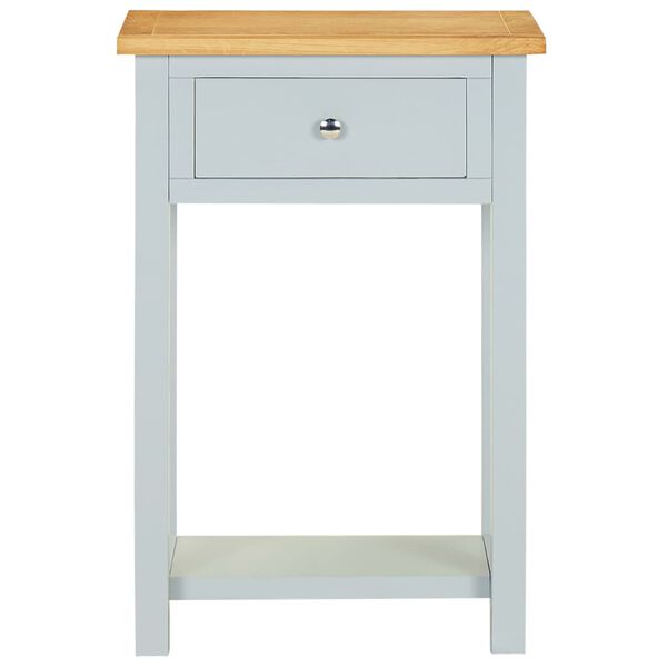 vidaXL Koncov&yacute; stolek 50 x 32 x 75 cm masivn&iacute; dubov&eacute; dřevo