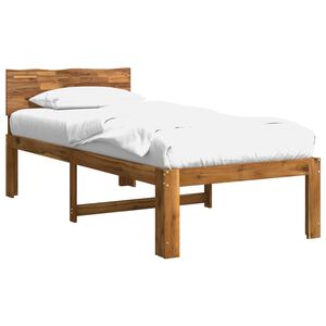 vidaXL Postel s čelem ROSTOCK Př&iacute;rodn&iacute; 90 x 200 cm