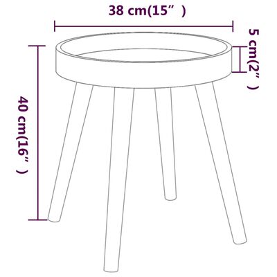 vidaXL Odkládací stolek bílý 38x38x40 cm kompozitní dřevo a borovice