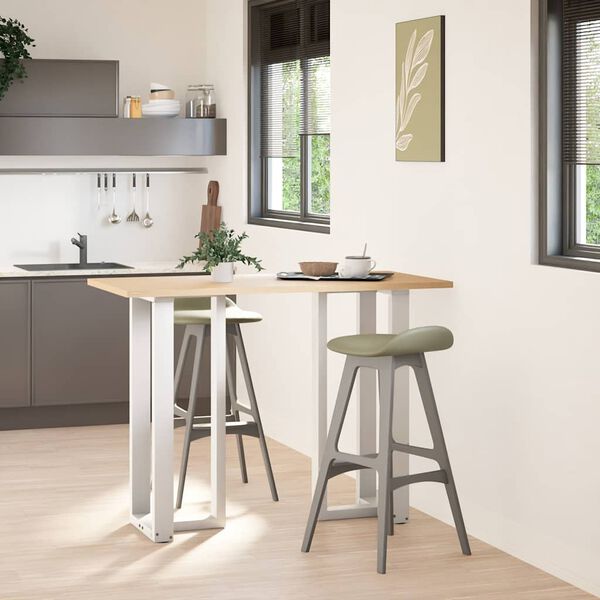 vidaXL Nohy barového stolu ve tvaru T, 2 ks, bílé, 50 x 35 x (100-101) cm, ocel