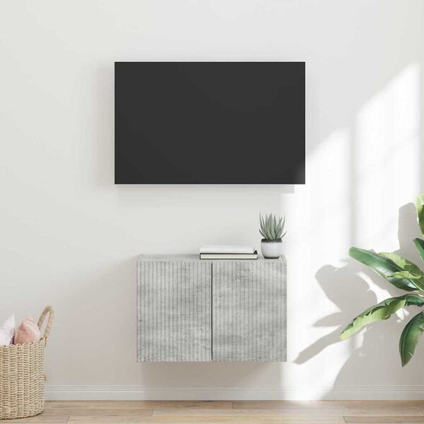 vidaXL TV wall cabinet N&aacute;stěnn&yacute; Betonově &scaron;ed&aacute; 59,5 x 31 x 40 cm