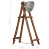 vidaXL Stojac&iacute; lampa stř&iacute;brn&aacute; masivn&iacute; mangovn&iacute;kov&eacute; dřevo