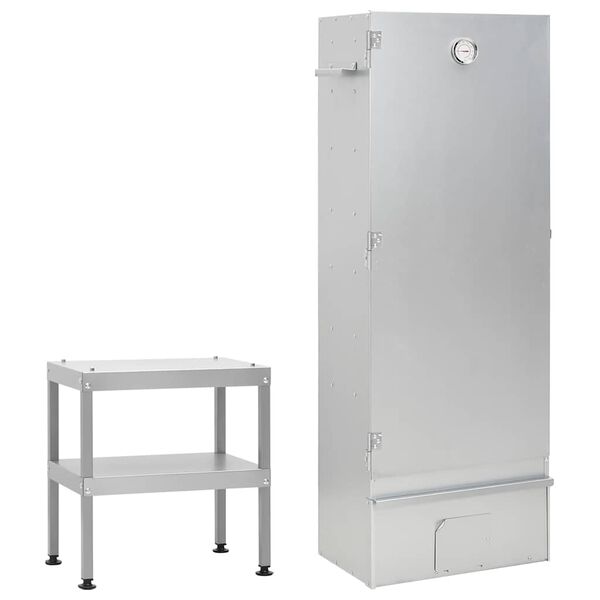 vidaXL Grilovac&iacute; trouba / ud&iacute;rna se stolkem pozinkovan&aacute; ocel