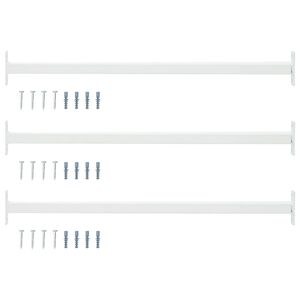 vidaXL Nastaviteln&aacute; bezpečnostn&iacute; tyč do okna 3 ks 710 - 1200 mm Ocel