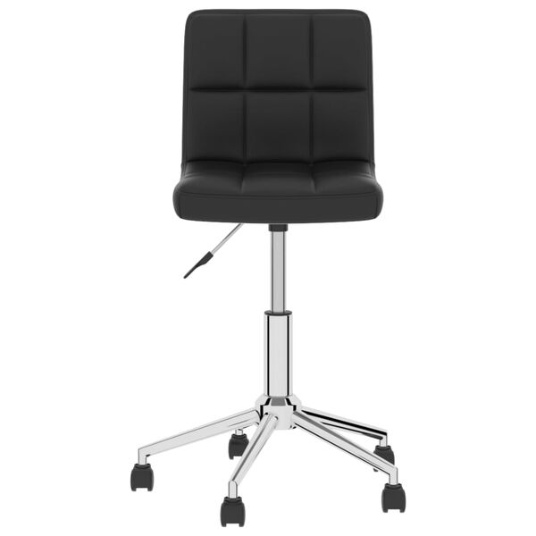 vidaXL Otočn&eacute; j&iacute;deln&iacute; židle 4 ks čern&eacute; uměl&aacute; kůže