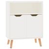 vidaXL Př&iacute;born&iacute;k b&iacute;l&yacute; s vysok&yacute;m leskem 60x30x72 cm kompozitn&iacute; dřevo