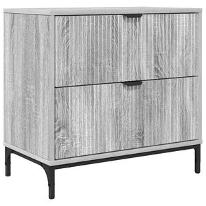 vidaXL Nočn&iacute; stolek &Scaron;ed&aacute; sonoma 63,5 x 36 x 61 cm Kompozitn&iacute; dřevo