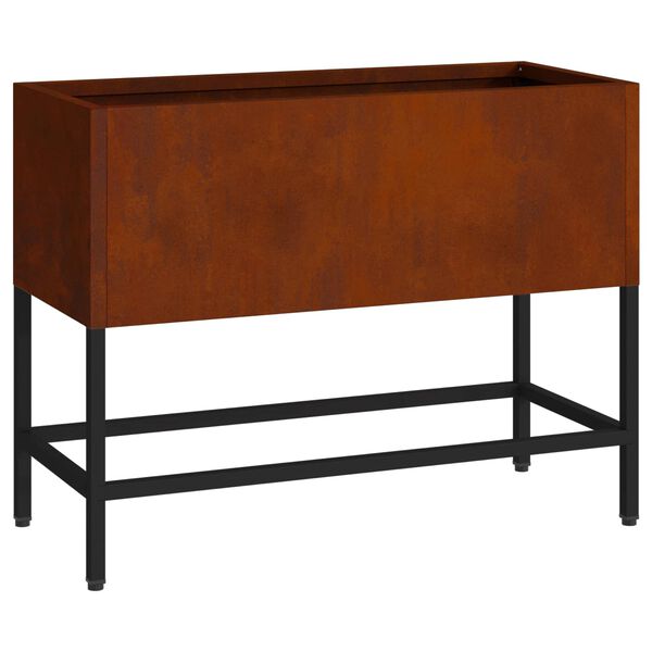 vidaXL Vyv&yacute;&scaron;en&yacute; zahradn&iacute; květin&aacute;č Rezav&aacute; 60 x 26 x 45 cm