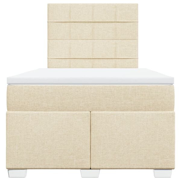 vidaXL Box spring postel s matrac&iacute; kr&eacute;mov&aacute; 120x200 cm textil