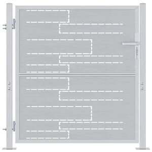 vidaXL Zahradn&iacute; br&aacute;na se z&aacute;mkem Stř&iacute;brn&aacute; 85 x 97 cm Nerezov&aacute; ocel