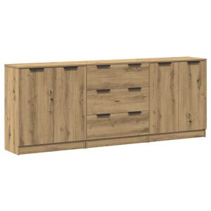 vidaXL Př&iacute;born&iacute;ky 3 ks dub artisan 60x30x70 cm kompozitn&iacute; dřevo
