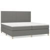vidaXL Box spring postel s matrac&iacute; tmavě &scaron;ed&aacute; 200x200 cm textil