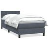 vidaXL Box spring postel s matrac&iacute; tmavě &scaron;ed&aacute; 100x210 cm samet