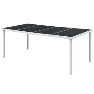 vidaXL Zahradn&iacute; stůl 190 x 90 x 74 cm čern&yacute; ocel