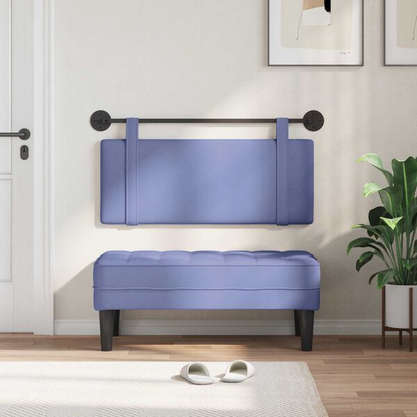 vidaXL Z&aacute;věsn&aacute; čeln&iacute; deska Modr&aacute; dž&iacute;novina 110 x 55 x 5 cm textil