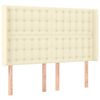 vidaXL Čelo postele typu u&scaron;&aacute;k kr&eacute;mov&eacute; 147x16x118/128 cm uměl&aacute; kůže