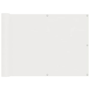 vidaXL Balkonov&aacute; clona B&iacute;l&yacute; 75 x 200 cm PU potažen&yacute; oxford alu