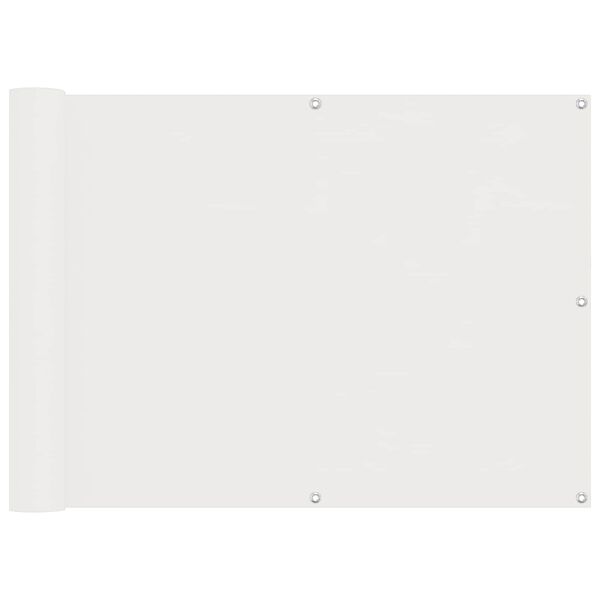 vidaXL Balkonov&aacute; clona B&iacute;l&yacute; 75 x 200 cm PU potažen&yacute; oxford alu