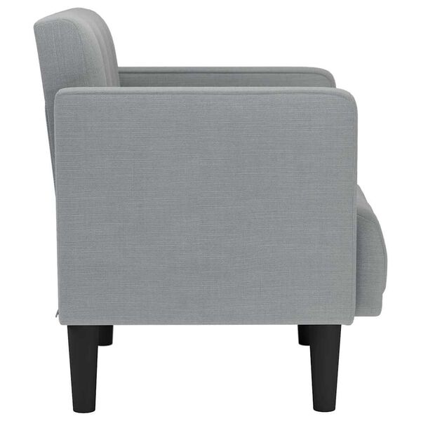 vidaXL Rozkl&aacute;dac&iacute; křeslo s područkami, světle &scaron;ed&eacute;, 53 cm, l&aacute;tka