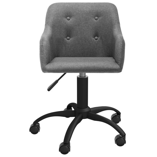 vidaXL Otočn&aacute; j&iacute;deln&iacute; židle světle &scaron;ed&aacute; textil