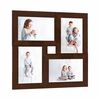 vidaXL Kol&aacute;žov&yacute; fotor&aacute;meček na 4 obr&aacute;zky (13 x 18 cm) tmavě hněd&yacute; MDF
