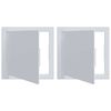 vidaXL Př&iacute;stupov&eacute; panely 2 ks B&iacute;l&aacute; 20 x 20 cm ABS plast