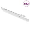 vidaXL Posuvn&iacute;k z&aacute;suvky 12 ks B&iacute;l&aacute; 250 mm Ocel