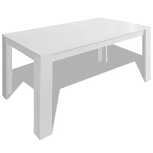 vidaXL J&iacute;deln&iacute; stůl 140 x 80 x 75 cm b&iacute;l&yacute;