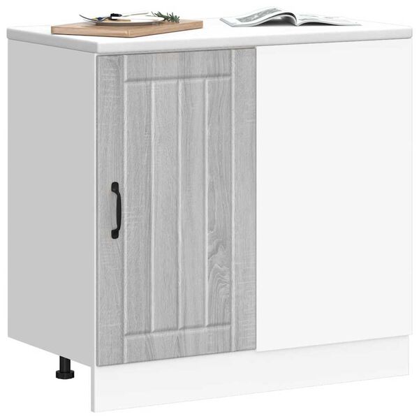 vidaXL Spodn&iacute; kuchyňsk&aacute; skř&iacute;ňka "Lucca" &scaron;ed&yacute; sonoma kompozitn&iacute; dřevo