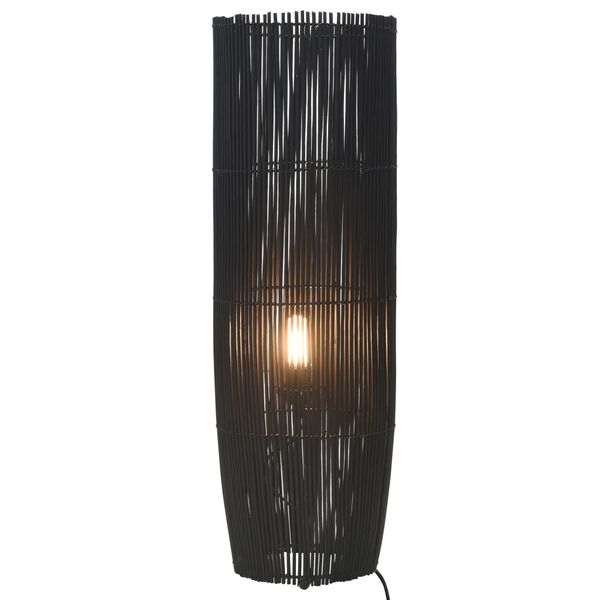 vidaXL Stojací lampa vrba černá 84 cm E27