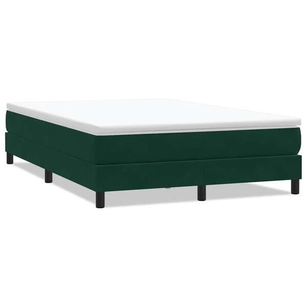 vidaXL Postel Box Spring bez matrace tmavě zelen&aacute; 160x210 cm samet