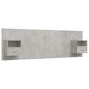 vidaXL Čelo postele se skř&iacute;ňkami betonově &scaron;ed&eacute; kompozitn&iacute; dřevo