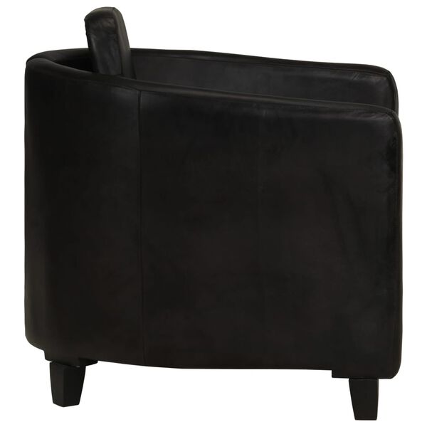 vidaXL Křeslo čern&eacute; prav&aacute; kůže