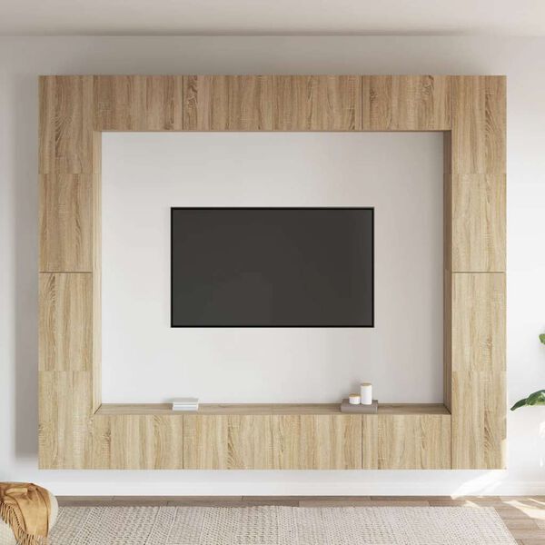 vidaXL 8d&iacute;ln&yacute; set TV skř&iacute;něk dub sonoma kompozitn&iacute; dřevo