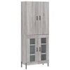 vidaXL Skř&iacute;ň highboard &scaron;ed&aacute; sonoma 69,5 x 34 x 180 cm kompozitn&iacute; dřevo