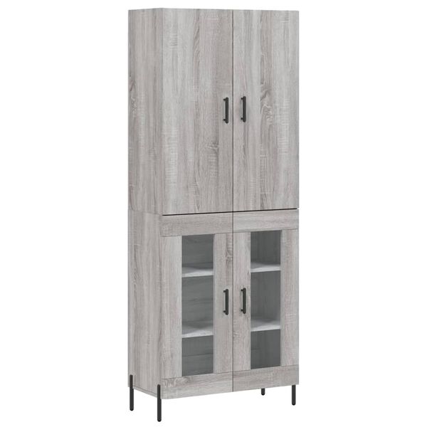 vidaXL Skř&iacute;ň highboard &scaron;ed&aacute; sonoma 69,5 x 34 x 180 cm kompozitn&iacute; dřevo