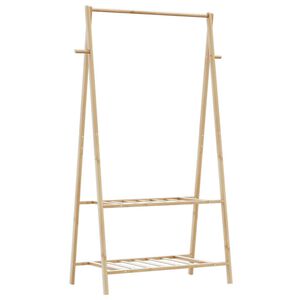 vidaXL Stojan na oblečen&iacute; s policemi 96x45,5x150,5 cm bambus