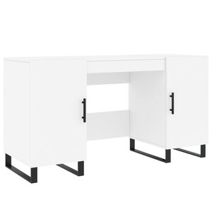 vidaXL Psac&iacute; stůl b&iacute;l&yacute; 140 x 50 x 75 cm kompozitn&iacute; dřevo