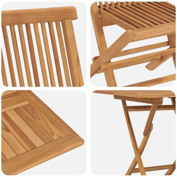 vidaXL Zahradní jídelní souprava 3 pcs Hnědá Masivní akátové dřevo