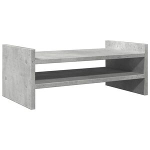 vidaXL Stojan na monitor betonově &scaron;ed&yacute; 50x27x20 cm kompozitn&iacute; dřevo