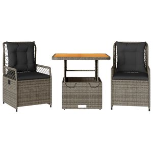 vidaXL 3d&iacute;ln&yacute; zahradn&iacute; j&iacute;deln&iacute; set s podu&scaron;kami &scaron;ed&yacute; polyratan