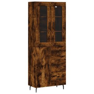 vidaXL Skř&iacute;ň highboard kouřov&yacute; dub 69,5 x 34 x 180 cm kompozitn&iacute; dřevo