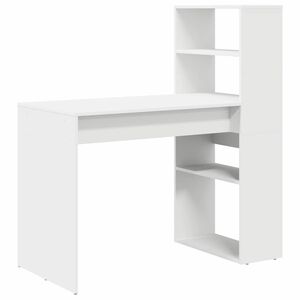 vidaXL Stůl B&iacute;l&aacute; Kompozitn&iacute; dřevo 113 x 54 x 120 cm
