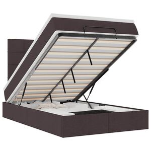 vidaXL Osmansk&yacute; r&aacute;m postele s matrac&iacute; tmavě &scaron;ed&aacute; 120x200cm textil