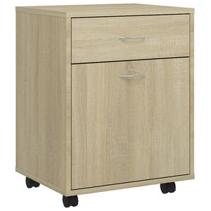 vidaXL Skř&iacute;ňka na kolečk&aacute;ch dub sonoma 45x38x54 cm kompozitn&iacute; dřevo