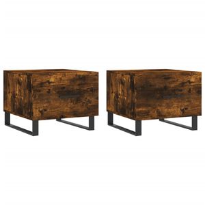 vidaXL Konferenčn&iacute; stolky 2 ks kouřov&yacute; dub 50x50x40cm kompozitn&iacute; dřevo